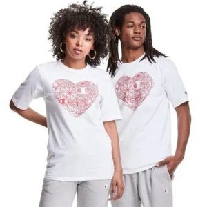 Champion Exclusive Screen print red heart Tee